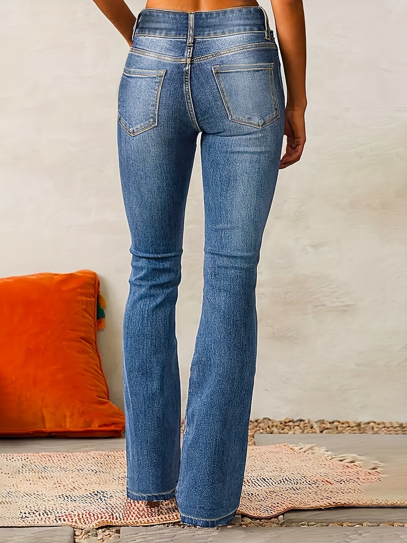 Karin | High waist jeans med utsvingte ben