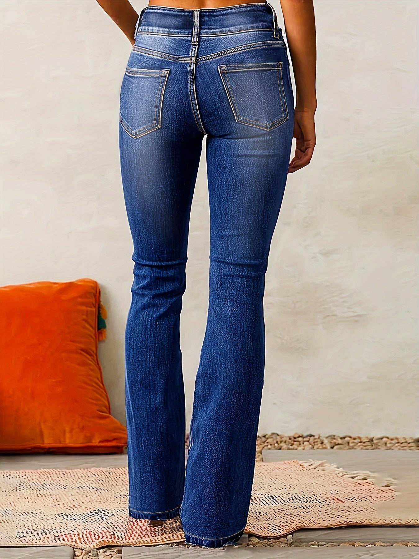 Karin | High waist jeans med utsvingte ben