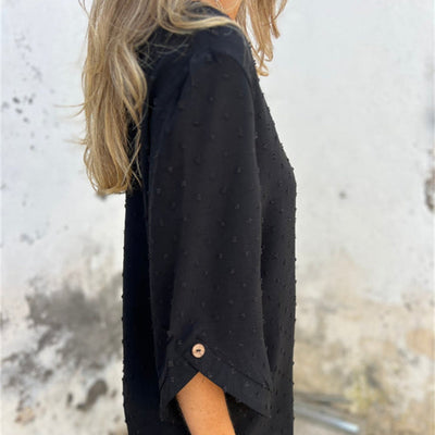 Astrid | Jacquard Topp med Rund Hals